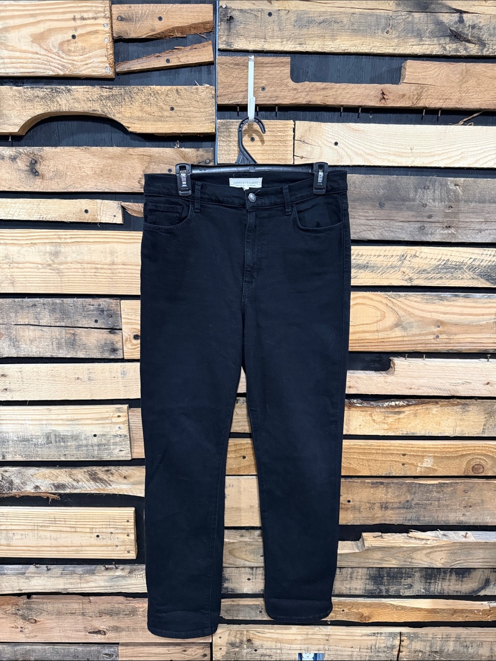 Current Elliot Women’s Black High Rise Straight Leg Jeans‎ Size 29